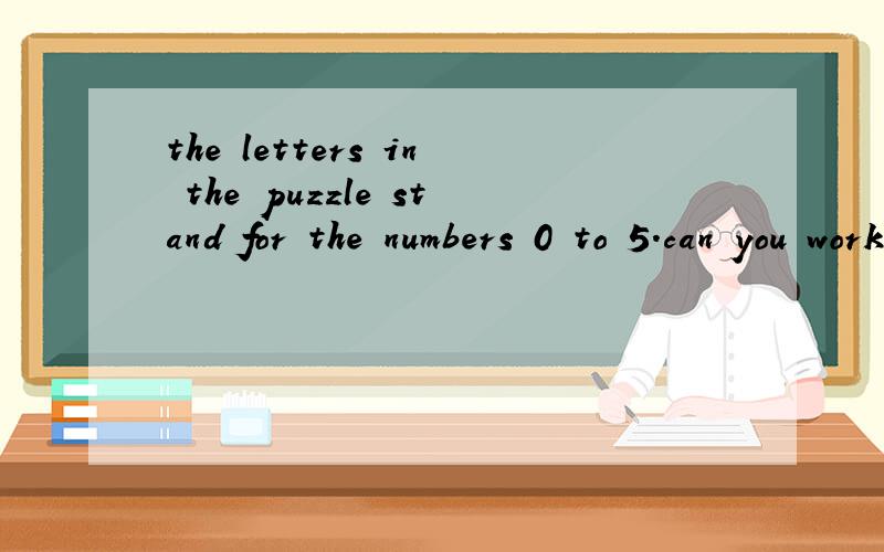 the letters in the puzzle stand for the numbers 0 to 5.can you work it out?A C D B C+C E D B D----------------F B A D C