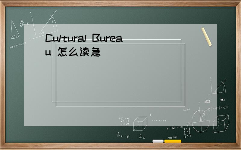 Cultural Bureau 怎么读急