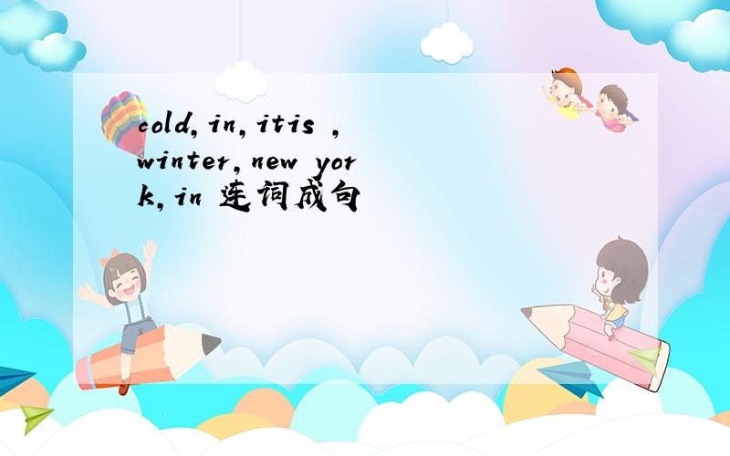 cold,in,itis ,winter,new york,in 连词成句