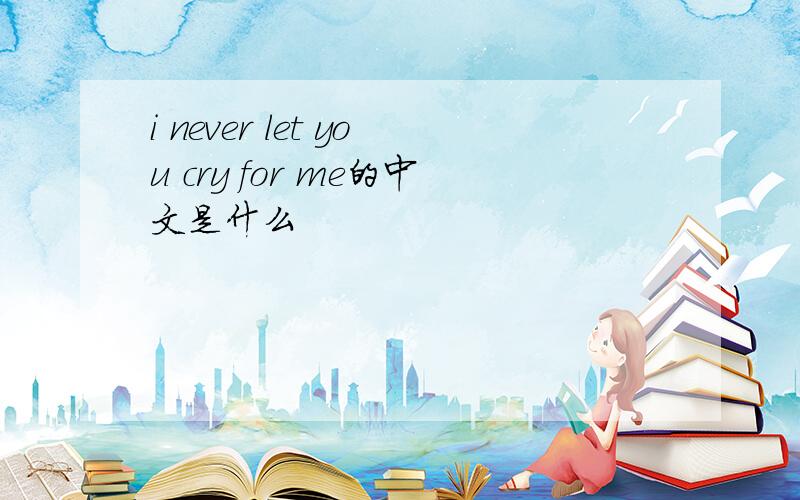 i never let you cry for me的中文是什么