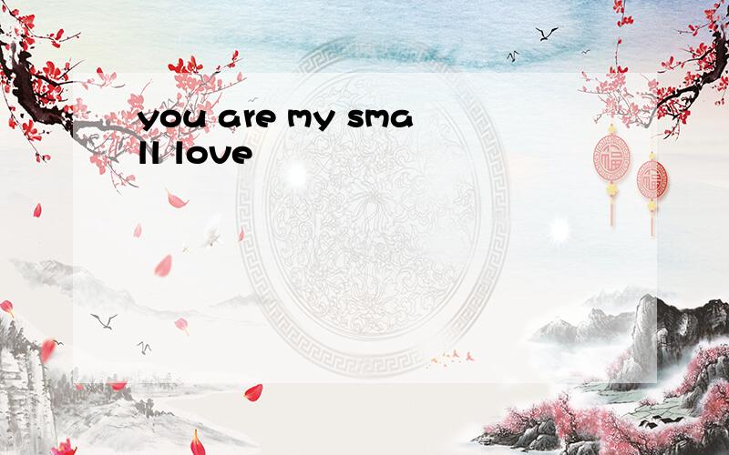 you are my small love
