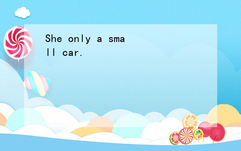 She only a small car.