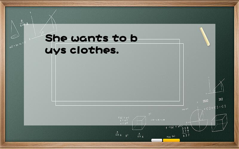 She wants to buys clothes.