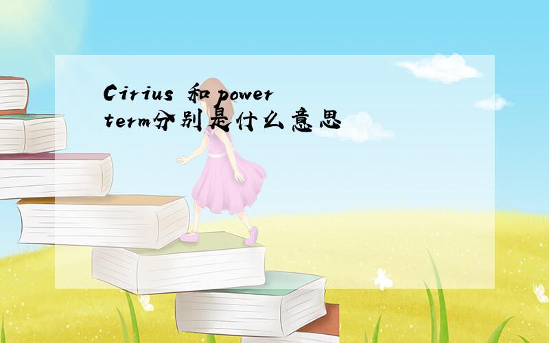 Cirius 和power term分别是什么意思