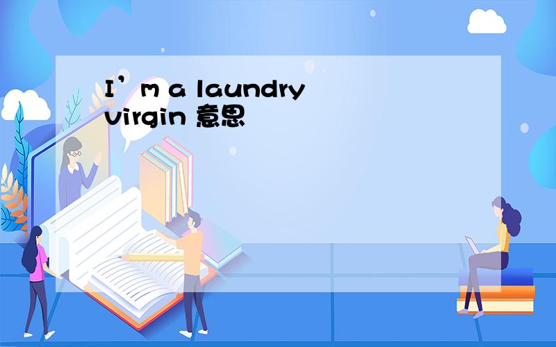I’m a laundry virgin 意思