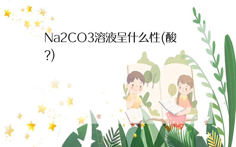 Na2CO3溶液呈什么性(酸?)